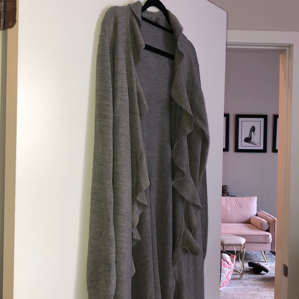 Ruffled Cardigan Sweater - Picture 4 of 4